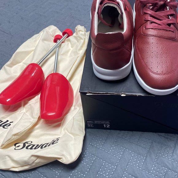 Savalé Men's Harmann / Burgundy White Shoes Size 11.5 - Picture 9 of 9